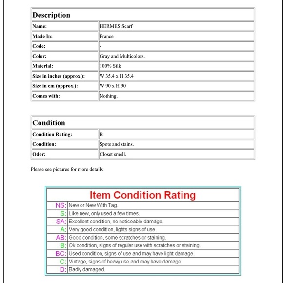 Hermès Gray and Yellow Silk Scarf - Picture 11 of 11